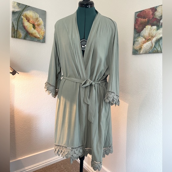 etsy shop Intimates & Sleepwear Sage Green Dressing Gown Poshmark